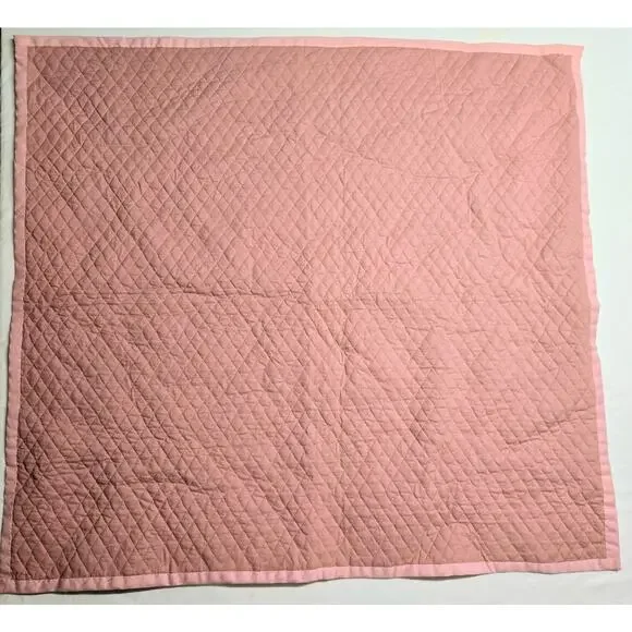 Handmade Vintage Baby Quilt Pastel Easter Bunny Patchwork Theme Blanket 38"X42" - Picture 3 of 5